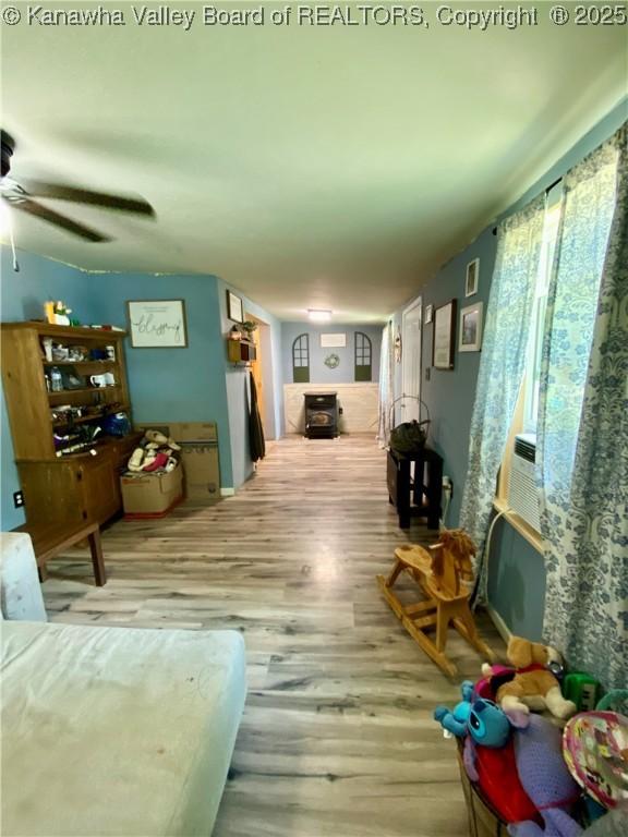 1091/2 Hillcrest Dr, Ripley, WV 25271 - living room with wood finished floors and ceiling fan