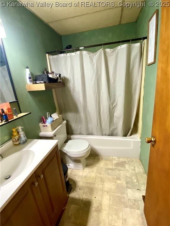 1091/2 Hillcrest Dr, Ripley, WV 25271 - full bathroom featuring vanity and shower / bathtub combination with curtain