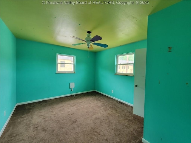 814 Madison Ave, Spencer, WV 25276 - carpeted spare room with plenty of natural light and a ceiling fan