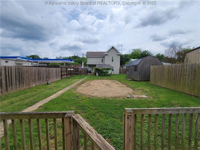 814 Madison Ave, Spencer, WV 25276 - fenced backyard featuring a storage unit