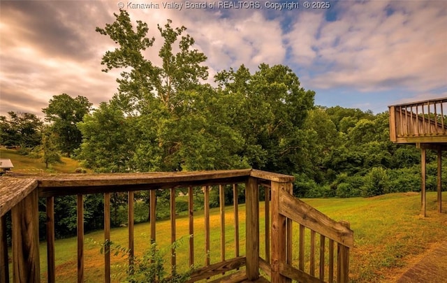 105 Lincoln Hts, Alum Creek, WV 25003 - deck featuring a yard