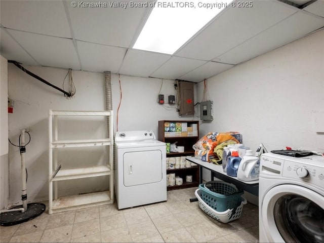 105 Lincoln Hts, Alum Creek, WV 25003 - washroom featuring washing machine and dryer and electric panel