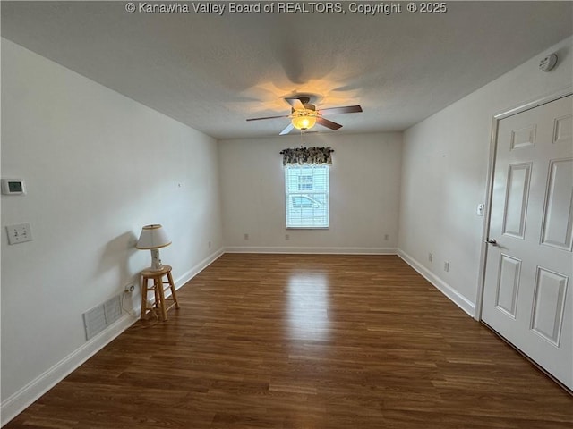 2314 Harrison Ave, Saint Albans, WV 25177 - spare room with ceiling fan, wood finished floors, and a textured ceiling
