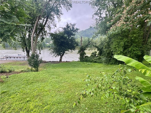 100 22nd St, Dunbar, WV 25064 - view of grassy yard with a water view
