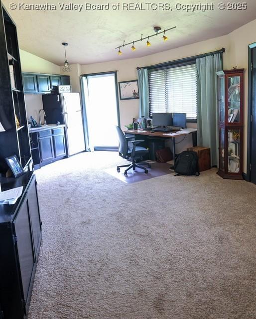 282 Dupont Rd, Poca, WV 25159 - carpeted office space featuring vaulted ceiling