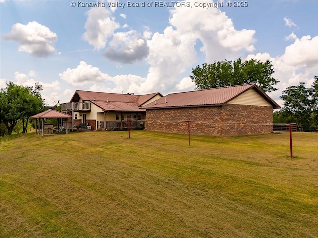 4728 Cain Ridge Rd, Leon, WV 25123 - view of yard with a gazebo