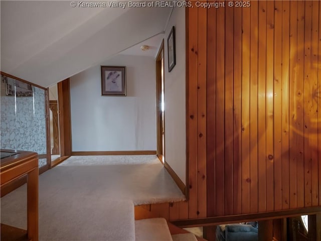4728 Cain Ridge Rd, Leon, WV 25123 - hall with carpet and baseboards