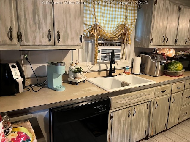 123 Valley Dr, Nitro, WV 25143 - kitchen with black dishwasher and light countertops