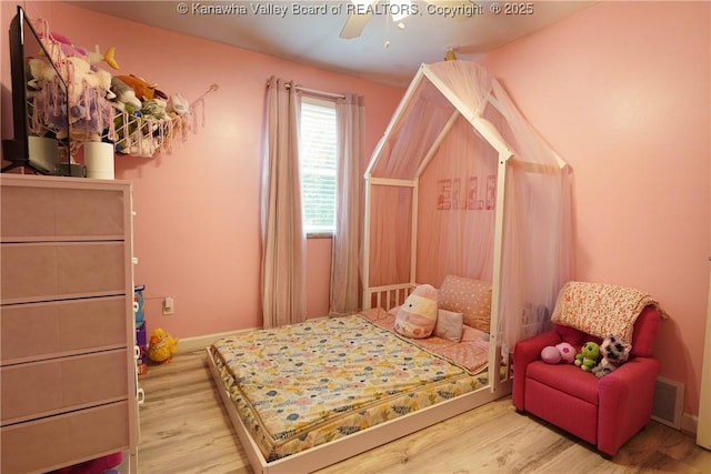 51 Beaver Dr, Hurricane, WV 25526 - bedroom featuring wood finished floors and a ceiling fan