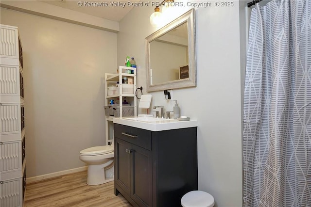 51 Beaver Dr, Hurricane, WV 25526 - full bath with vanity, wood finished floors, and curtained shower