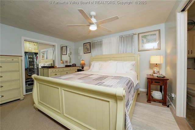 1009 Midway Dr, Dunbar, WV 25064 - bedroom featuring light carpet and a ceiling fan