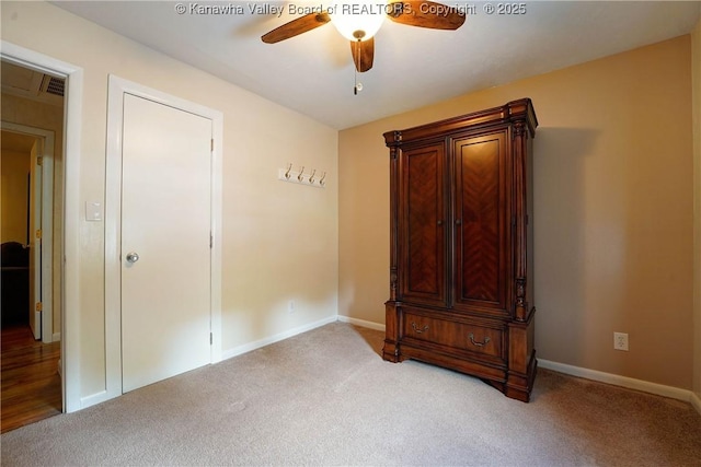 1009 Midway Dr, Dunbar, WV 25064 - unfurnished bedroom with light carpet and ceiling fan