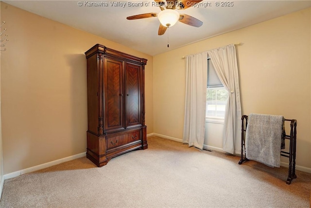 1009 Midway Dr, Dunbar, WV 25064 - unfurnished bedroom featuring light colored carpet and a ceiling fan