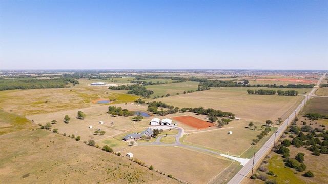 drone / aerial view featuring a rural view