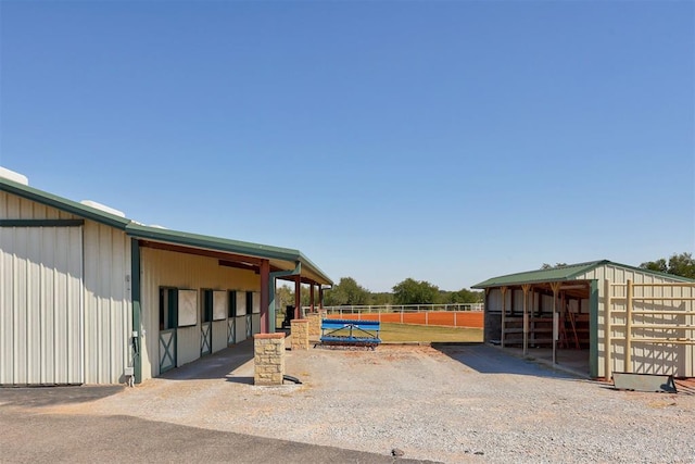 view of horse barn