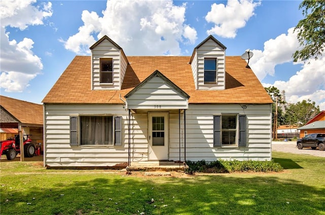 exterior space with a front lawn