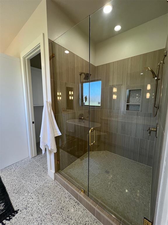 bathroom with an enclosed shower