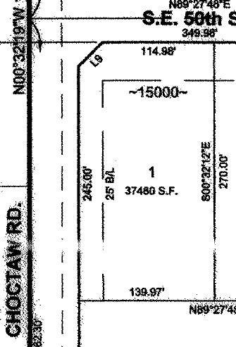 15000 SE 50th St, Choctaw OK, 73020 land for sale