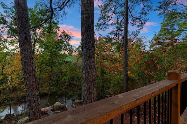 view of deck at dusk