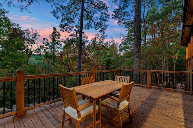 view of deck at dusk