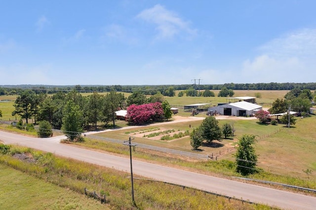 bird's eye view featuring a rural view