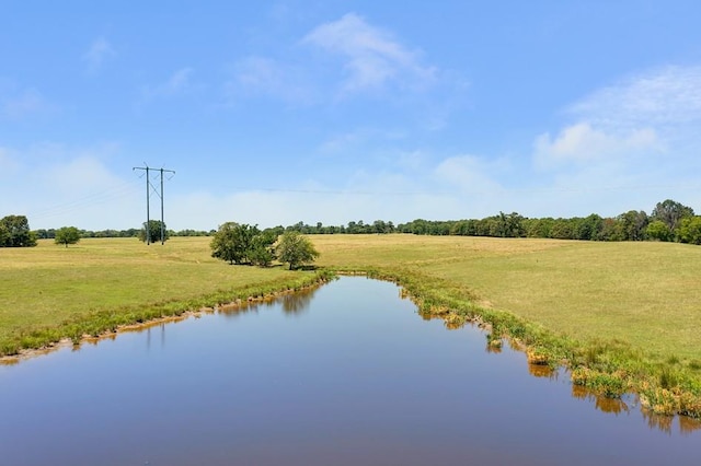 property view of water featuring a rural view