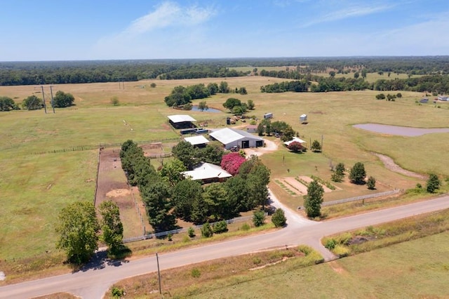 bird's eye view featuring a rural view