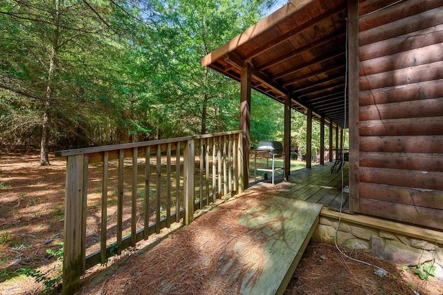 view of wooden terrace