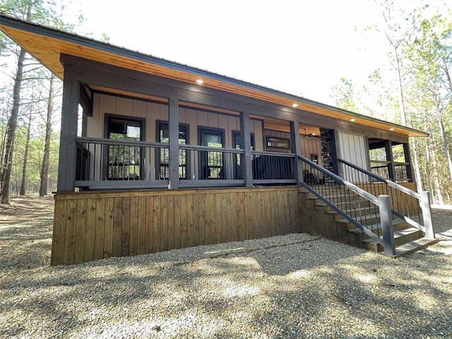 view of front of home with a porch