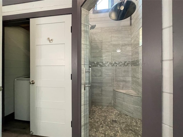 bathroom with walk in shower