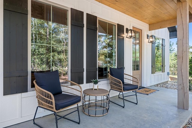 view of patio / terrace featuring covered porch