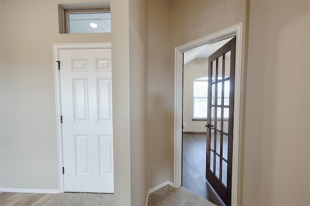 interior space featuring light wood-type flooring