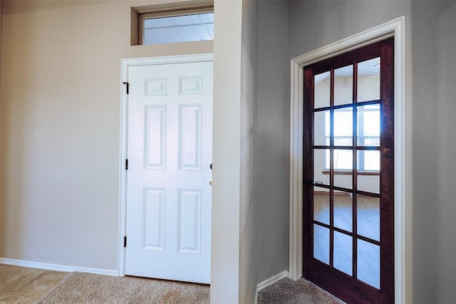 interior space with french doors