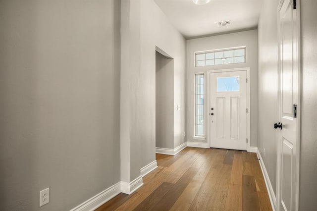 foyer featuring hardwood / wood-style flooring