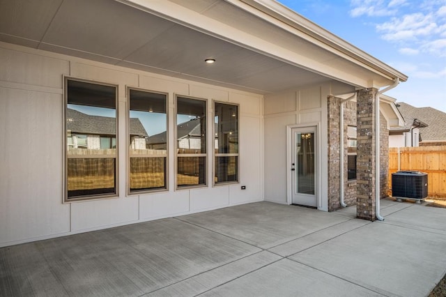 view of patio / terrace with central AC unit