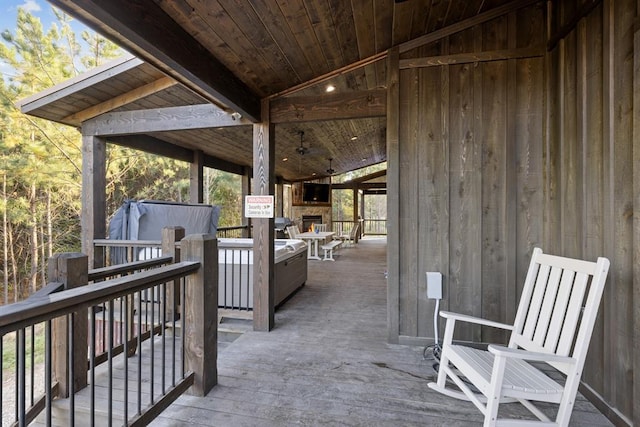 view of wooden deck