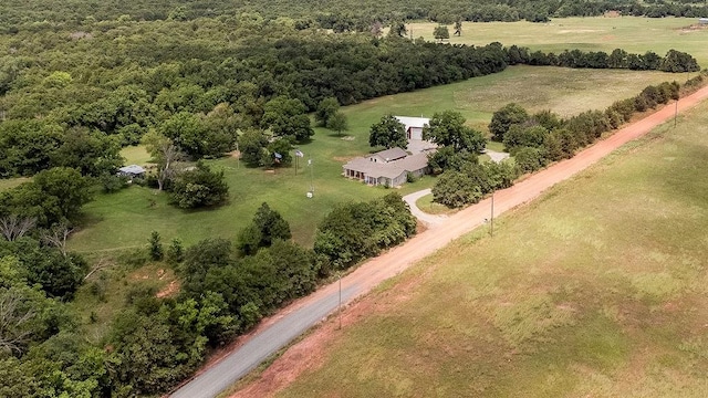 bird's eye view featuring a rural view