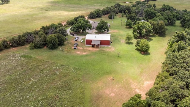 drone / aerial view featuring a rural view