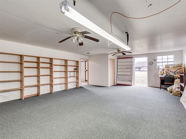 1419 W Royal Oaks Rd, Pauls Valley, OK 73075 - garage with ceiling fan