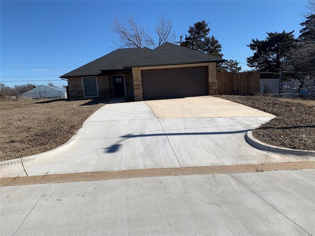 view of front of house featuring a garage