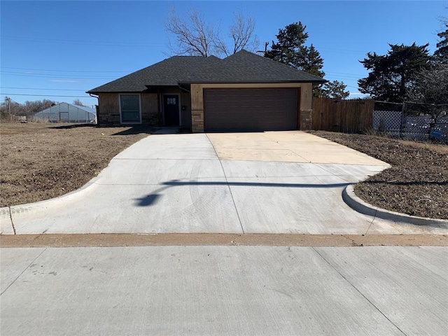 view of front of house featuring a garage