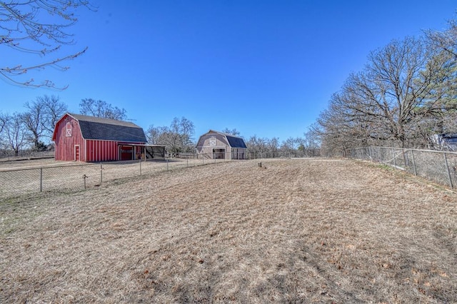 6301 S Choctaw Rd, Choctaw, OK 73020 - view of yard featuring a barn and an outdoor structure