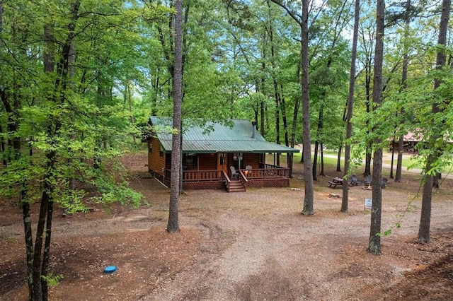 view of front of home with covered porch