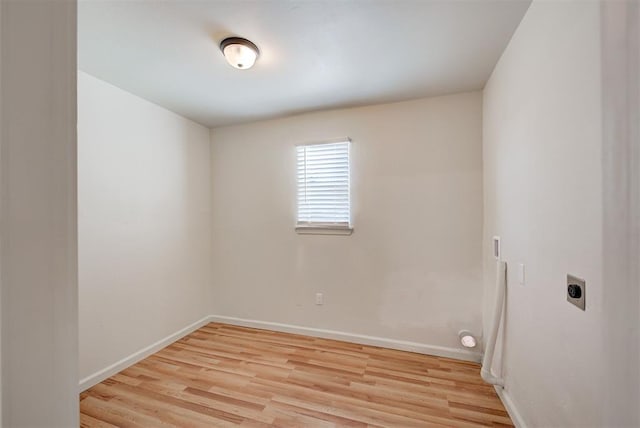 empty room featuring light wood-type flooring