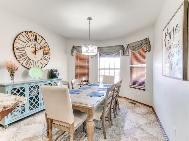 view of dining area