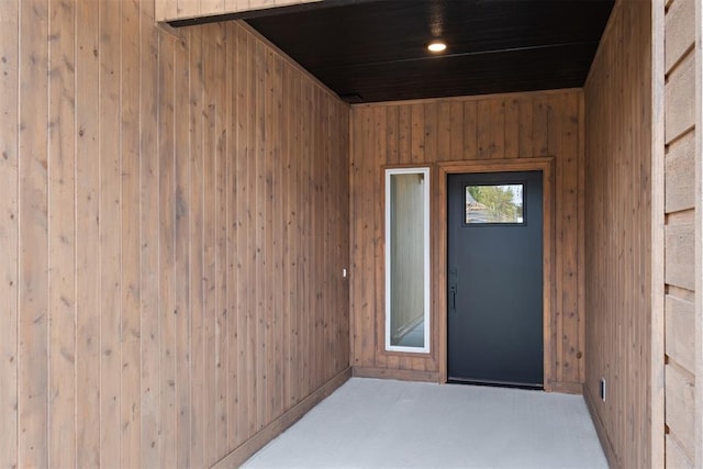 view of doorway to property