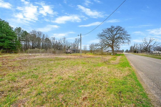 view of street with a rural view