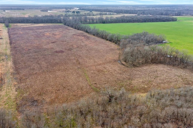 drone / aerial view with a rural view