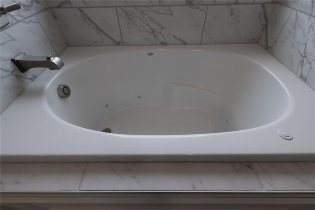 room details with tiled tub