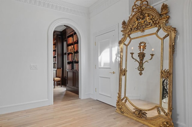 entryway with light hardwood / wood-style floors